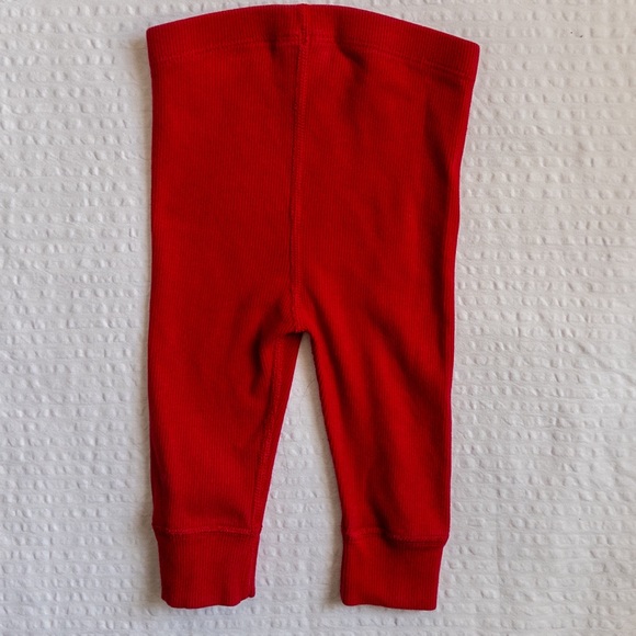 Hanna Andersson Red Ribbed Baby Leggings Size 6-12M - Picture 3 of 3
